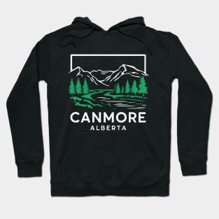 Canmore Alberta, Retro Town Hoodie